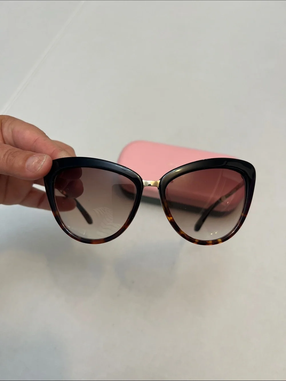 KATE SPADE Black & tortoise Havana Cissy Butterfly Sunglasses